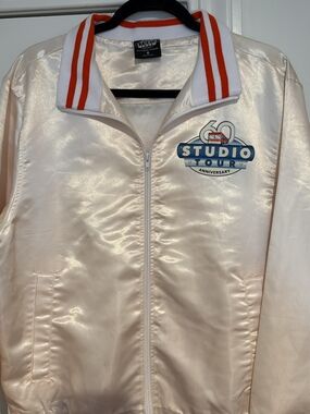 Studio Tour 60th Anniversary Satin Jacket - Cream with Red Trim
